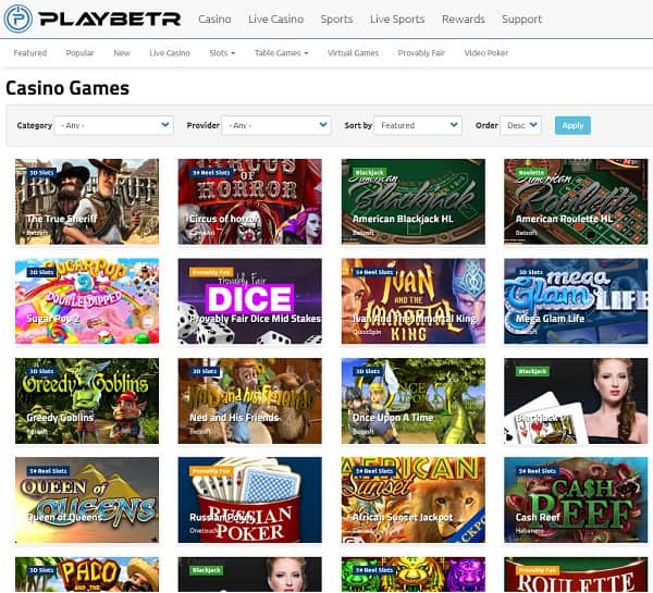 Playbetr Casino Review | 185% up to $3750 bonus and 10 free spins