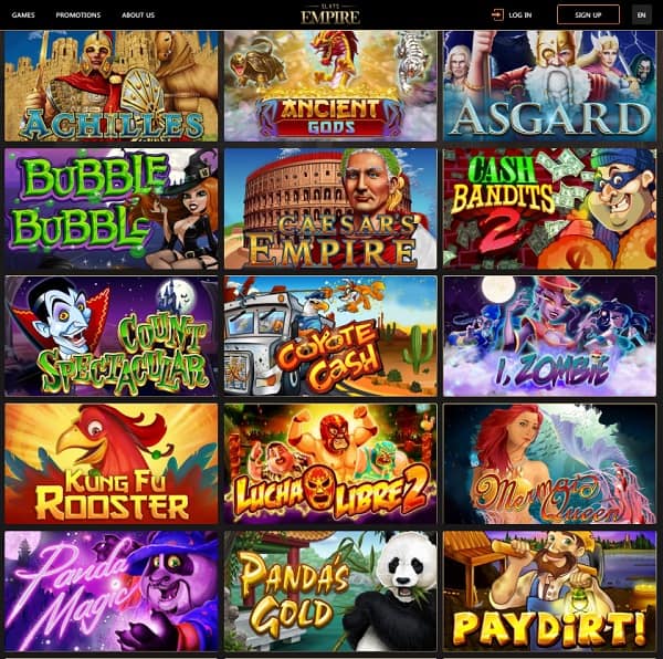 Slots Empire Casino Review $25 free spins and 220% welcome bonus