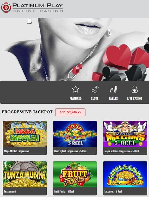 Platinum Play Casino free spins bonus