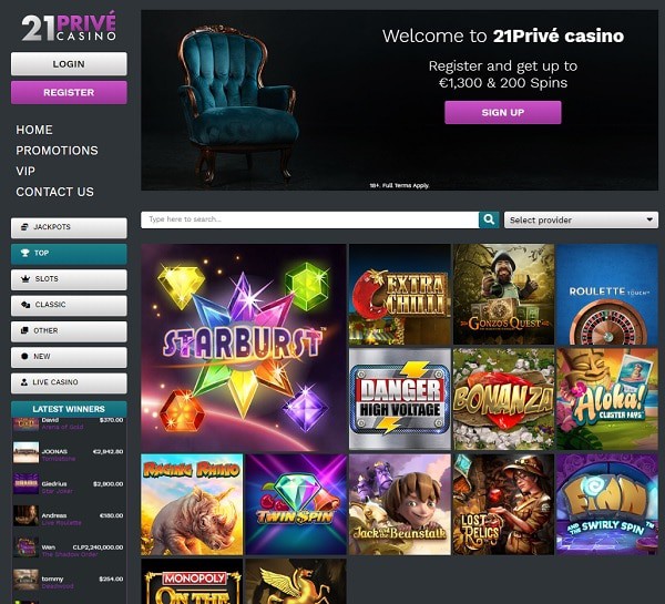 21 Prive Online Casino Review 