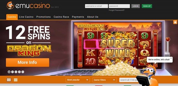 12 free spins on Dragon King slot
