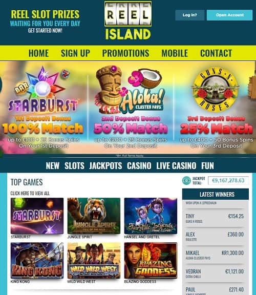 Reel Island Casino Review: $/€/£700 free bonus and 100 free spins