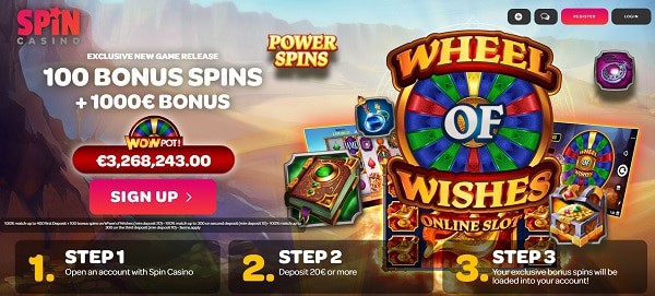 100 Free Spins Bonus