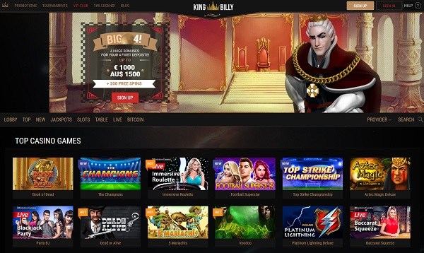 King Billy Casino Online & Mobile - free play games