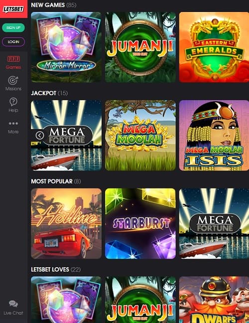 LetsBet Casino Review: 190 free spins and €1,000 new player bonus
