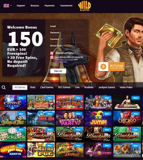 120 free spins and €400 welcome bonus