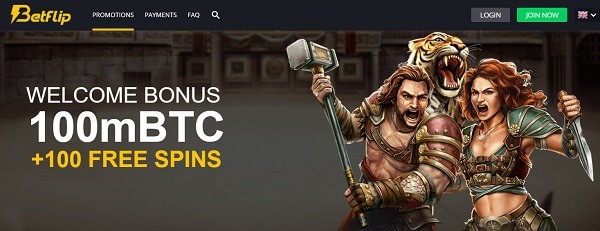 100% bonus up to 100 mBTC and 100 free spins