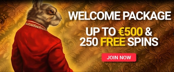 100% up to 500 EUR and 250 Free Spins 