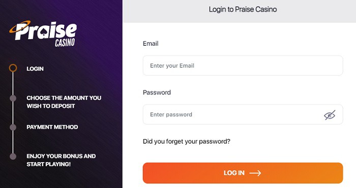 Register your account with the Praise Game