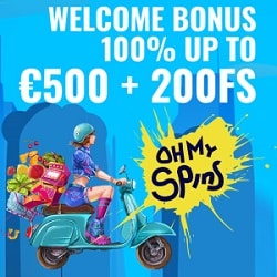 OhMySpins Casino banner bonus