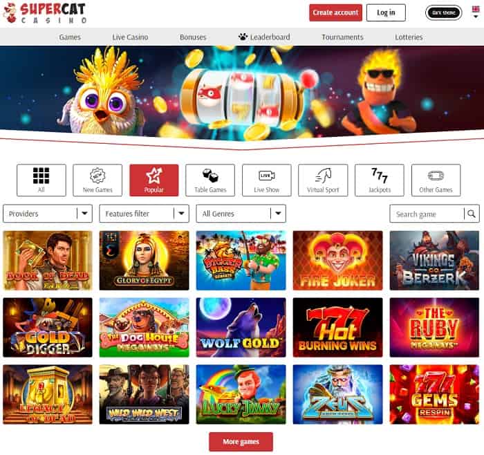 SuperCat Casino Full Review 